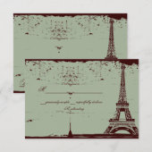 De Kaarten van het Huwelijk van de Toren RSVP van Kaartje (Voorkant / Achterkant)