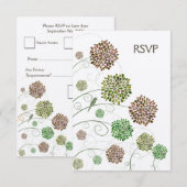 De Kaarten van het Huwelijk van de Tuin van Whimsy RSVP Kaartje (Voorkant / Achterkant)