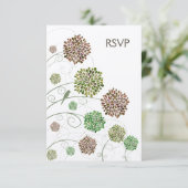 De Kaarten van het Huwelijk van de Tuin van Whimsy RSVP Kaartje (Staand voorkant)