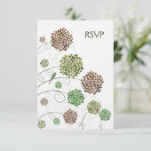 De Kaarten van het Huwelijk van de Tuin van Whimsy RSVP Kaartje (Staand voorkant)