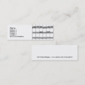 De Kaarten van het Profiel van de muziek Mini Visitekaartje (Voorkant / Achterkant)