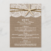 De Kaarten van het Rustic Starfish Wedding Collect (Voorkant)