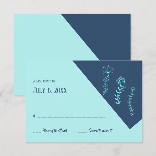 De Kaarten van kwallen RSVP Kaartje (Voorkant / Achterkant)