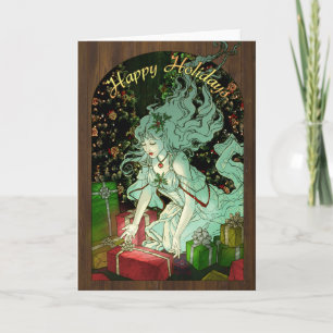 De kaartje met cadeau feestdagen kaart