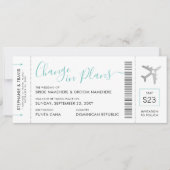 De kaartje van de pas van het instappen verandert  aankondiging (Voorkant)