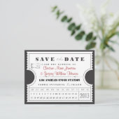 De kaartje van de Punch van het kaartje sparen de Save The Date (Staand voorkant)