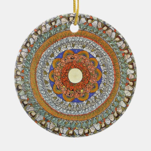 De kaartjes van Angels - Hildegard von Bingen Keramisch Ornament (Voorkant)