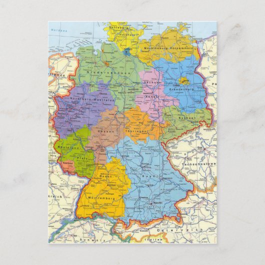 De kaartkaart 3 van Duitsland Briefkaart (Voorkant)
