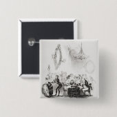 De kaartkamer bij Bath Vierkante Button 5,1 Cm (Voorkant /achterkant)
