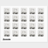 De kaartkamer bij Bath Vierkante Sticker (Vel)