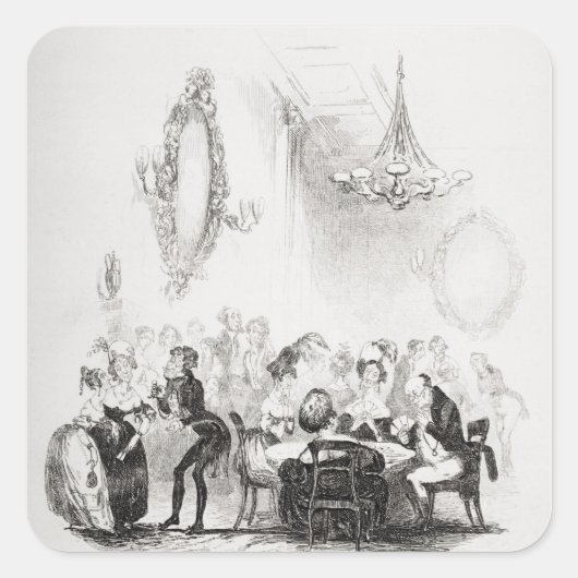 De kaartkamer bij Bath Vierkante Sticker (Voorkant)