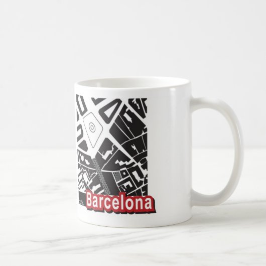De kaartMok van Barcelona Koffiemok (Rechts)
