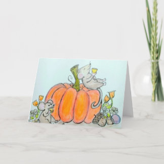 De kaartMuizen van de Thanksgiving of van de Feestdagen Kaart