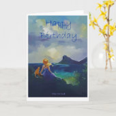 De kaartOntwerp van de Verjaardag van het meisje Kaart (Gele Bloem)