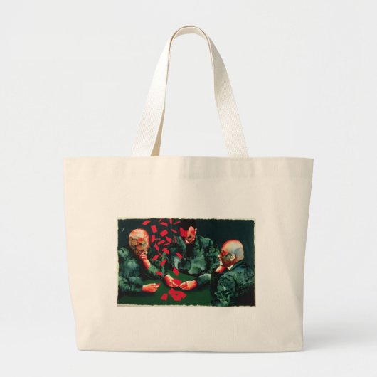De kaartspelers 1987 grote tote bag (Voorkant)