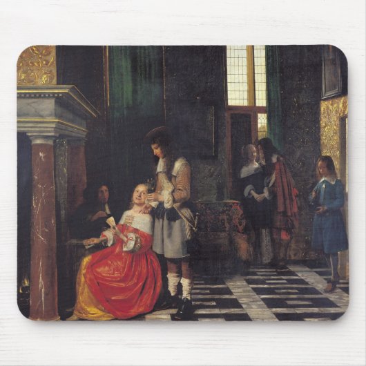 De kaartspelers, c.1663-65 muismat (Voorkant)