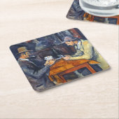 De kaartspelers, Cezanne Kartonnen Onderzetters (Schuin)