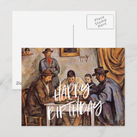 De kaartspelers, Gefeliciteerd Briefkaart (Voorkant / Achterkant)