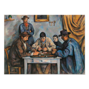 De kaartspelers Paul Cezanne Foto Afdruk