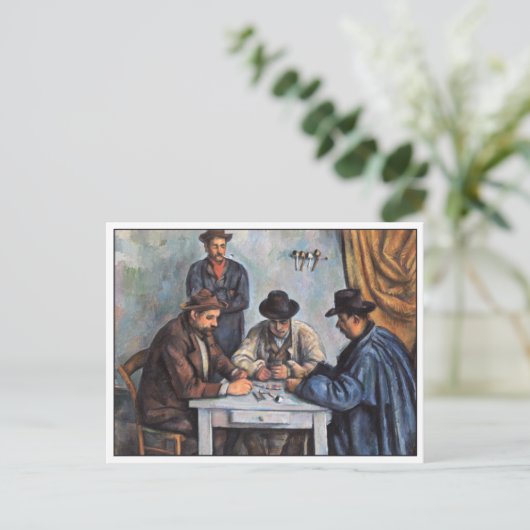 De kaartspelers van Paul Cezanne Briefkaart (Staand voorkant)