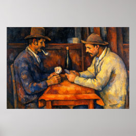 De kaartspelers van Paul Cezanne Poster