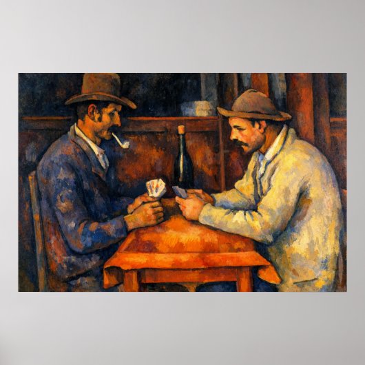 De kaartspelers van Paul Cezanne Poster (Voorkant)