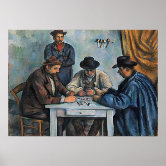 De kaartspelers van Paul Cezanne Poster (Voorkant)