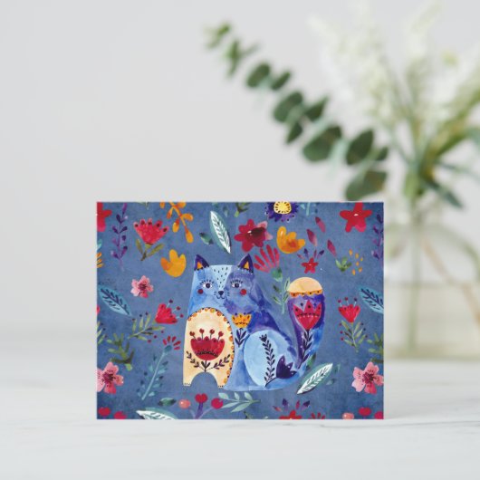 De kaasdoos in de bloem briefkaart (Staand voorkant)