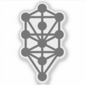 De kabbalistische levensboom (grijs) sticker (Voorkant)