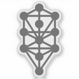 De kabbalistische levensboom (grijs) sticker