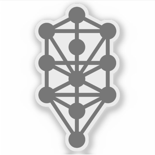 De kabbalistische levensboom (grijs) sticker (Voorkant)