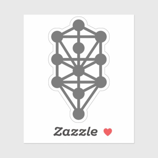 De kabbalistische levensboom (grijs) sticker (Vel)