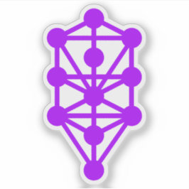 De kabbalistische levensboom (paarse) sticker