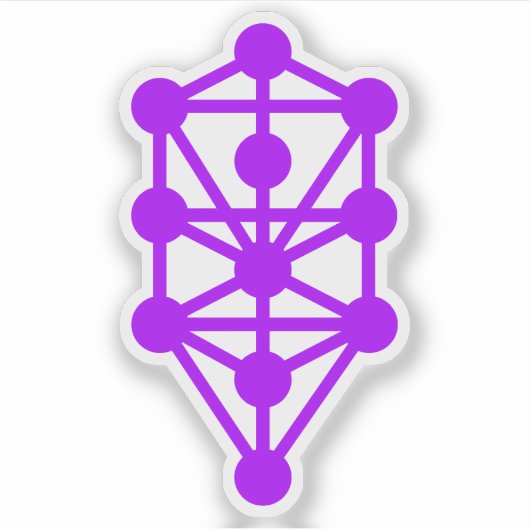 De kabbalistische levensboom (paarse) sticker (Voorkant)