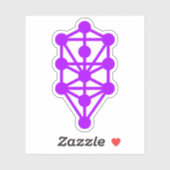 De kabbalistische levensboom (paarse) sticker (Vel)