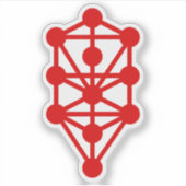 De kabbalistische levensboom (rood) sticker (Voorkant)