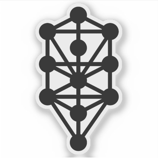 De kabbalistische levensboom (zwart) sticker (Voorkant)