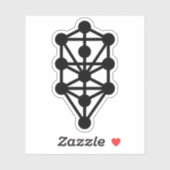 De kabbalistische levensboom (zwart) sticker (Vel)