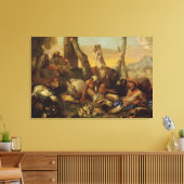 De kabel Diogenes, die met een lantaarn voor Canvas Afdruk (Insitu (Woonkamer))