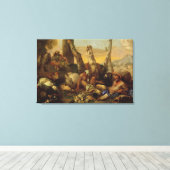 De kabel Diogenes, die met een lantaarn voor Canvas Afdruk (Insitu (Houten vloer))