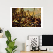 De kabel Diogenes, die met een lantaarn voor Poster (Thuiskantoor)