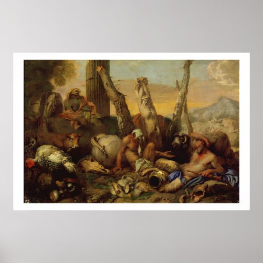 De kabel Diogenes, die met een lantaarn voor Poster (Voorkant)