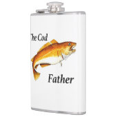 De Kabeljauw Vader ideaal vissen cadeau. Heupfles (Links)