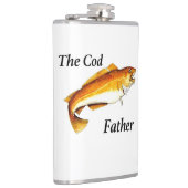 De Kabeljauw Vader ideaal vissen cadeau. Heupfles (Rechts)