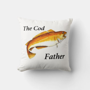 De Kabeljauw Vader ideaal vissen cadeau. Kussen