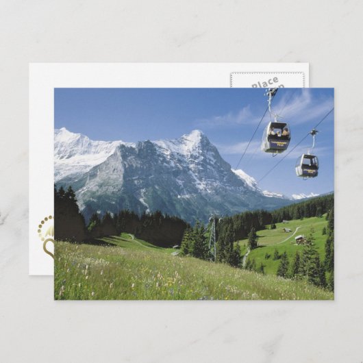 De kabelwagens van Grindelwald Briefkaart (Voorkant / Achterkant)