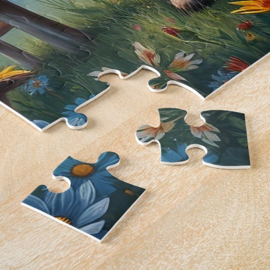 De kabouter en de vlinder legpuzzel (Zijkant)