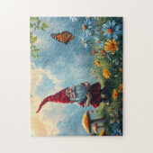 De kabouter en de vlinder legpuzzel (Verticaal)