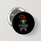 De Kabouter Kerst Familie Geruite Kerstmis Ronde Button 5,7 Cm (Voorkant /achterkant)