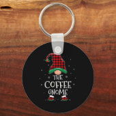 De Kabouter Kerstmis Familie Geruite Kerstmis Kabo Sleutelhanger (Voorkant)